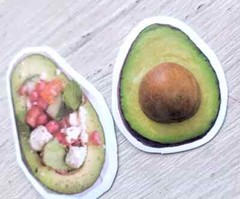 Food Vegetable Avocado Green Sticker Delicious Fruit Eggs Lot of 4 Pcs