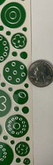 GREEN/SILVER FLOWER CIRCLE Stickers(49pc)Stampendous •Garden•Blooms•Daisy•Dots
