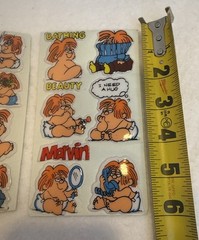 (2) Sheets 80s Cartoons Marvin Puffy Sticker Born To Be Wild Fat Comedy Red Hair