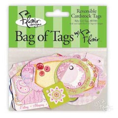 FLAIR DESIGNS – «BABYGIRL REVERSABLE CARDSTOCK TAGS