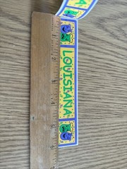 S.R.M. State Titles Banner Stickers Louisiana Sticker Roll Vintage HTF