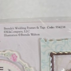 K & Company Brenda Walton Wedding Stickers Frames & Tags Dimensional Pastels