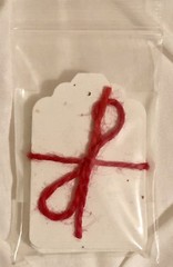 29 Hand Punched White Speckled Confetti Gift Tags,Scrapbook, Crafts, Etc.