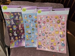 3 New Packs Of 50 Stickers Easter Total 150