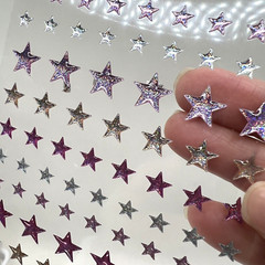 Epoxy Glitter Star Pink Dimensional Stickers Scrapbooking Cardmaking