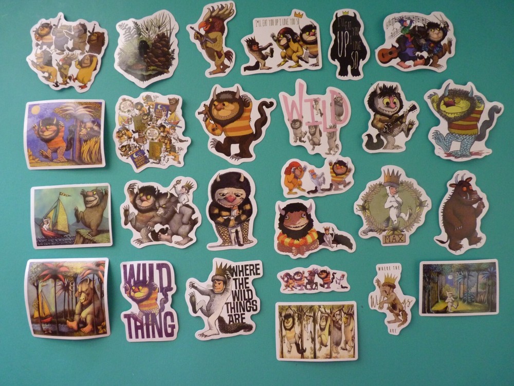 Where The Wild Things Are Vinyl Sticker Lot (26) pcs Maurice Sendak Book #2