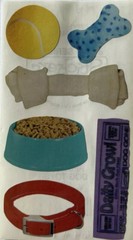 DOG TOYS Sticker(6pc)Frances Meyer•Puppy•Bone•Collar￼￼•Tennis ball•Dog food•Bark