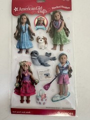 American Girl Crafts (2) 3D Stacked Stickers (2) Bubble Peel & Stick – New