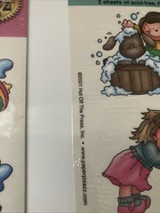 7 Lot Vintage Stickers Barbie 2000, Annie Langs 2001 And SandyLion Unknown Date
