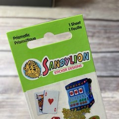 New Vintage Sandylion Sticker Design Prismatic Glitter Stickers Las Vegas Gamble