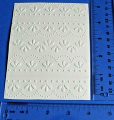 5 EYELET LACE EMBOSSED CARD FRONTS paper embellishment card making