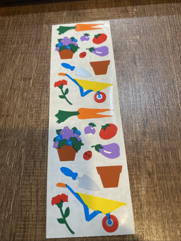 GARDENING TIME Stickers(10pc) Mrs.Grossman’s…Flowers…Wheelbarrow…Card Making…