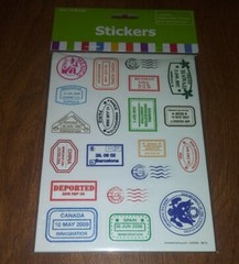 Passport Stamp Children’s Activity Sticker Sheet Pack (12 sheets)