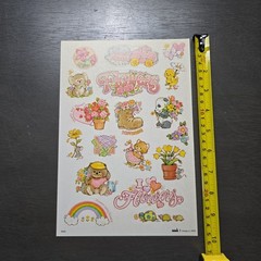 Rare 1980 Vintage Mark I Chicago SS25 Flowers Sticker Sheet Cute Animals Floral