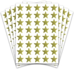Gold Star Metallic Stickers 1000 Count Glitter for Educational and Craft Use