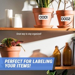Large Consecutive Number Stickers 0001-1000 | 3×1.5 Inch