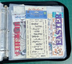 Crop In Style Binder With Lots Of Stickers ~ 18 Sheets full ~ Purple Binder