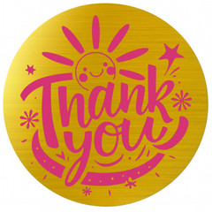 Thank You Stickers Pack of 50 – Round Labels for Orders, Gifts & Pack 2″
