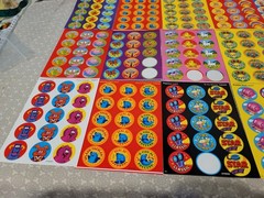 Trend Scented Scratch & Sniff Food Animal Monster Award Sticker Sheet Lot 24 Pcs