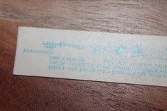 Vintage 1983 Cardesign TOOTS Sticker Strip KANGAROOS MUS #148 Mama & Joey family