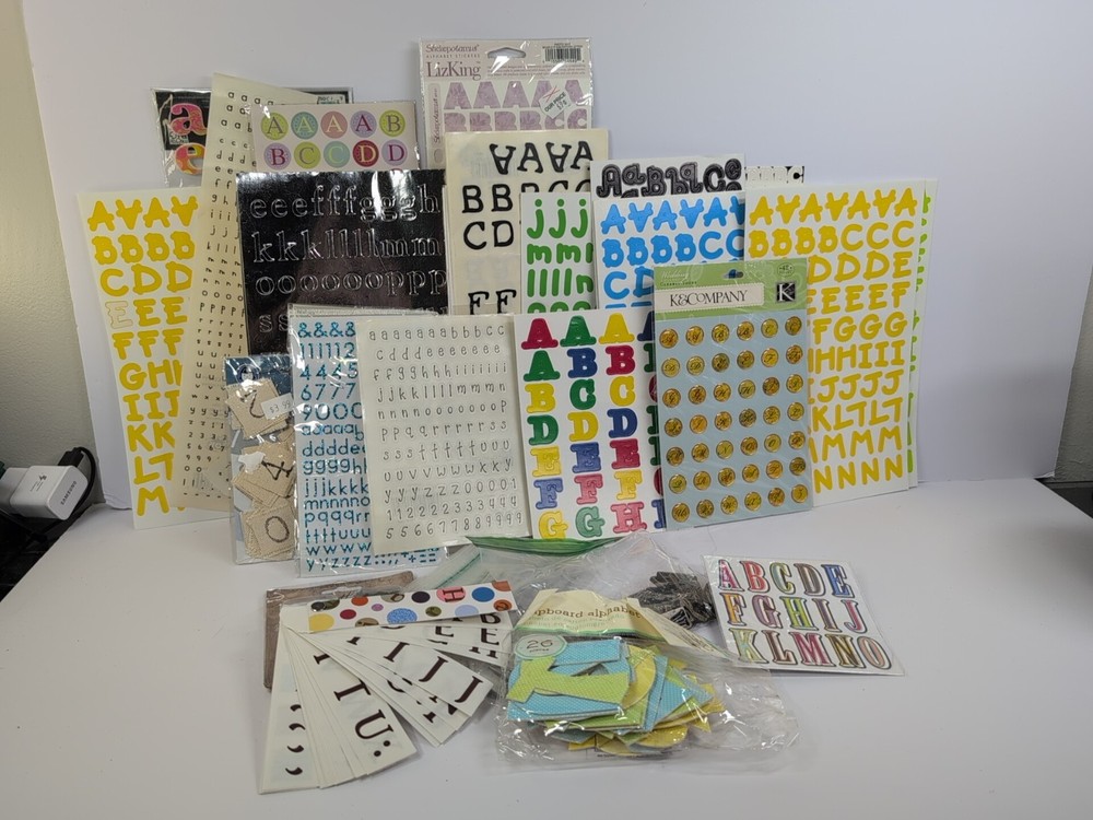 Lot of Letter & Number stickers scrapbooking, crafting, activities