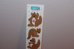 Vintage 1983 Cardesign TOOTS Sticker Strip KANGAROOS MUS #148 Mama & Joey family