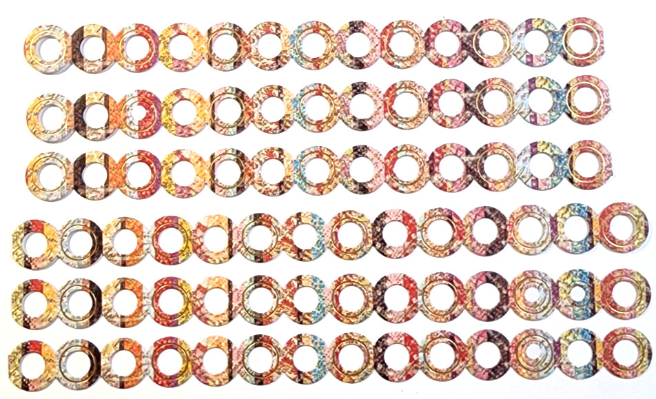 Distressed Circles Gold Foil Accent 6 pc 6″ x 1/2″ Cardstock Stickers