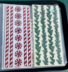 Crop In Style Binder ~ 17 Sheets of Christmas Stickers ~ Navy Blue with Strap