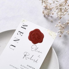 60Pcs Olive Branch Wax Seal stickers Brownish red Envelope Seal Stickers