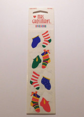 Mrs. Grossman’s Lot of 3 Strips Brand New in Package Christmas Stocking Stickers