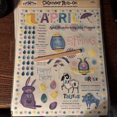 Calendar Rub- Ons. Karen Foster Design. All Twelve Months In The Set. See Pics