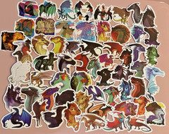 WINGS OF FIRE Stickers/Decals~60 Pieces~Book Series~Comes in Cute Bag~FAST SHIP!