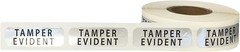 Tamper Evident Labels Small Metallic Silver with Black Ink 0.5 x 1.5 Inch Rec…