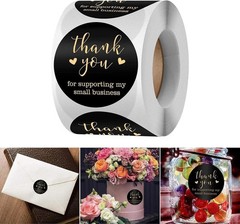 Thank You For Supporting My Small Business 1.5 Inch Self Adhesive 500 Label Rol