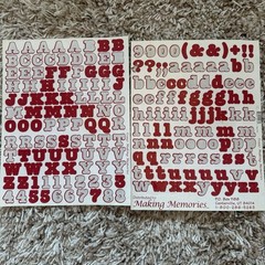 Creative Memories Making Memories Scrapbooking ABC/123 Sticker PC Letters Used