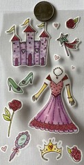 FAIRYTALE PRINCESS Vellum Sticker(13pc)Creative Touch•Castle•Dress•Going To Ball