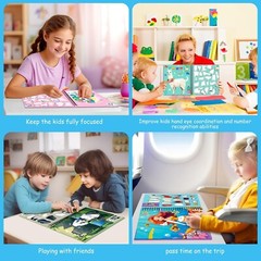Colorful 3PCS Sticker Paint Books: Unleash Creativity with Unicorns & Mermaids