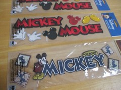 8 Disney Embroidered Stickers Mickey Mouse Pluto Lot A
