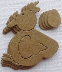 {6} *CHICKEN & EGGS* Raw Bare Chipboard Die Cuts – 1 1/2″ x 2″
