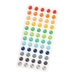Pebbles COOL BOY ENAMEL DOT STICKERS (60PC) scrapbooking (12) COLORS