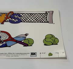 EK Success Scrapbook Title Over-all Tennis Racquet Sport Summer EKOV/083 NOS NEW