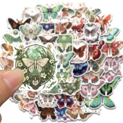 50PCS Colorful Moth With Sharp Edges Stickers Kawaii Cartoon Good Harvest Photoc