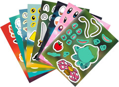 24 Sheets Cartoon Monster Stickers for DIY Birthday Party Supplies