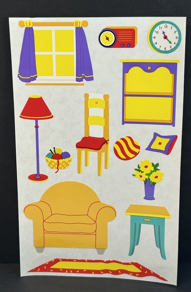 Mrs. Grossman’s FURNITURE Stickers 2001 CHAIR WINDOW TABLE RUG 1 Mod