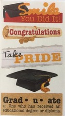SMILEY FACE GRAD Stickers(5pc)Frances Meyer•Educational Degree•Cap •Congrats•
