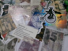 50+ PIECES MYSTERY LOT EPHEMERA JUNK JOURNAL