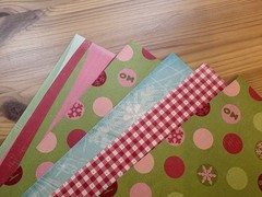 Christmas Scrapbooking & Paper Crafting Lot Chipboard Tags Brads Stickers Paper