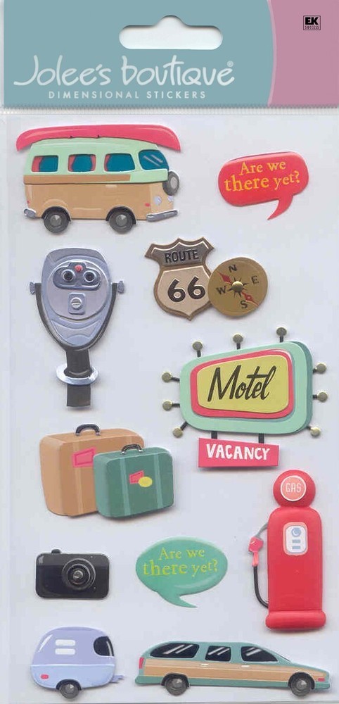 NEW! Jolee’s Boutique LeGrande 3-D Route 66 VACATION Theme 68955 Fast FREE Ship!