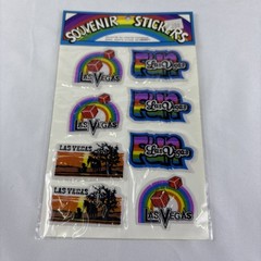 Vintage Puffy Rainbows Souvenir Stickers Retro 80’s Collection SEALED Las Vegas