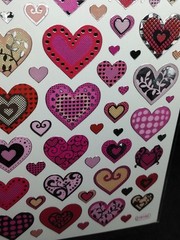 The paper studio stick a bilites heart stickers 96pc